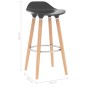 vidaXL Taburetes de cocina 2 unidades gris antracita vidaXL Taburetes de cocina 2 unidades gris antracita