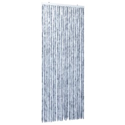 vidaXL Cortina mosquitera de chenilla plateada 90x220 cm 