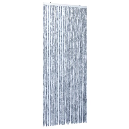 vidaXL Cortina mosquitera de chenilla plateada 90x220 cm 