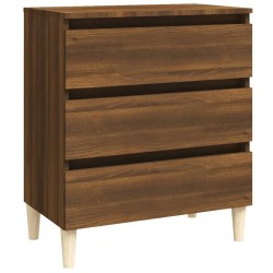vidaXL Aparador de madera contrachapada roble marrón 60x35x69 cm