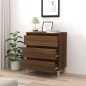 vidaXL Aparador de madera contrachapada roble marrón 60x35x69 cm vidaXL Aparador de madera contrachapada roble marrón 60x35x69 cm