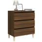 vidaXL Aparador de madera contrachapada roble marrón 60x35x69 cm vidaXL Aparador de madera contrachapada roble marrón 60x35x69 cm