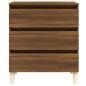 vidaXL Aparador de madera contrachapada roble marrón 60x35x69 cm vidaXL Aparador de madera contrachapada roble marrón 60x35x69 cm