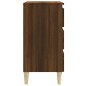 vidaXL Aparador de madera contrachapada roble marrón 60x35x69 cm vidaXL Aparador de madera contrachapada roble marrón 60x35x69 cm