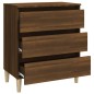 vidaXL Aparador de madera contrachapada roble marrón 60x35x69 cm vidaXL Aparador de madera contrachapada roble marrón 60x35x69 cm
