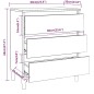 vidaXL Aparador de madera contrachapada roble marrón 60x35x69 cm vidaXL Aparador de madera contrachapada roble marrón 60x35x69 cm