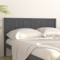 vidaXL Cabecero de cama madera maciza de pino gris 125,5x4x100 cm vidaXL Cabecero de cama madera maciza de pino gris 125,5x4x100 cm