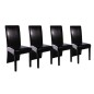 vidaXL Sillas de comedor 4 unidades cuero sintético negro vidaXL Sillas de comedor 4 unidades cuero sintético negro