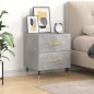 vidaXL Mesita de noche madera ingeniería gris hormigón 40x35x47,5 cm vidaXL Mesita de noche madera ingeniería gris hormigón 40x35x47,5 cm