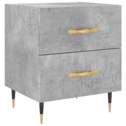 vidaXL Mesita de noche madera ingeniería gris hormigón 40x35x47,5 cm