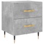 vidaXL Mesita de noche madera ingeniería gris hormigón 40x35x47,5 cm vidaXL Mesita de noche madera ingeniería gris hormigón 40x35x47,5 cm