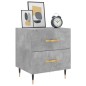 vidaXL Mesita de noche madera ingeniería gris hormigón 40x35x47,5 cm vidaXL Mesita de noche madera ingeniería gris hormigón 40x35x47,5 cm