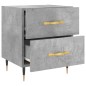 vidaXL Mesita de noche madera ingeniería gris hormigón 40x35x47,5 cm vidaXL Mesita de noche madera ingeniería gris hormigón 40x35x47,5 cm