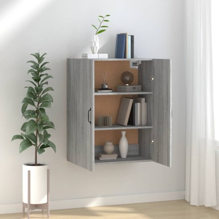 vidaXL Armario colgante madera contrachapada gris sonoma 69,5x34x90 cm