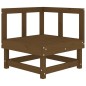 vidaXL Sofá esquinero con cojines madera maciza de pino marrón miel vidaXL Sofá esquinero con cojines madera maciza de pino marrón miel