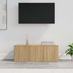 vidaXL Mueble de TV madera contrachapada color roble 80x34x30 cm