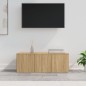 vidaXL Mueble de TV madera contrachapada color roble 80x34x30 cm