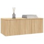 vidaXL Mueble de TV madera contrachapada color roble 80x34x30 cm