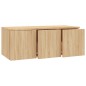 vidaXL Mueble de TV madera contrachapada color roble 80x34x30 cm