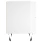 vidaXL Mesita de noche madera de ingeniería blanco brillo 40x35x47,5cm vidaXL Mesita de noche madera de ingeniería blanco brillo 40x35x47,5cm