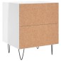 vidaXL Mesita de noche madera de ingeniería blanco brillo 40x35x47,5cm vidaXL Mesita de noche madera de ingeniería blanco brillo 40x35x47,5cm