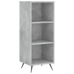 vidaXL Estantería madera de ingeniería gris hormigón 34,5x32,5x90 cm