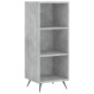 vidaXL Estantería madera de ingeniería gris hormigón 34,5x32,5x90 cm