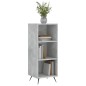 vidaXL Estantería madera de ingeniería gris hormigón 34,5x32,5x90 cm