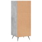 vidaXL Estantería madera de ingeniería gris hormigón 34,5x32,5x90 cm