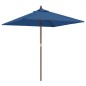 vidaXL Sombrilla de jardín poste de madera azul azure 198x198x231 cm vidaXL Sombrilla de jardín poste de madera azul azure 198x198x231 cm