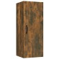 vidaXL Armario de pared contrachapado roble ahumado34,5x34x90 cm