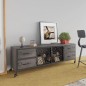 vidaXL Mueble de TV de hierro plateado 110x30x40 cm vidaXL Mueble de TV de hierro plateado 110x30x40 cm