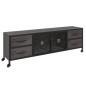 vidaXL Mueble de TV de hierro plateado 110x30x40 cm vidaXL Mueble de TV de hierro plateado 110x30x40 cm