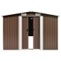 vidaXL Cobertizo de jardín acero galvanizado marrón 257x779x181 cm vidaXL Cobertizo de jardín acero galvanizado marrón 257x779x181 cm