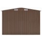 vidaXL Cobertizo de jardín acero galvanizado marrón 257x779x181 cm vidaXL Cobertizo de jardín acero galvanizado marrón 257x779x181 cm