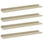 vidaXL Estantes de pared 4 unidades blanco y roble Sonoma 60x9x3 cm vidaXL Estantes de pared 4 unidades blanco y roble Sonoma 60x9x3 cm