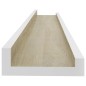 vidaXL Estantes de pared 4 unidades blanco y roble Sonoma 60x9x3 cm vidaXL Estantes de pared 4 unidades blanco y roble Sonoma 60x9x3 cm