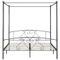 vidaXL Estructura de cama con dosel metal gris 180x200 cm vidaXL Estructura de cama con dosel metal gris 180x200 cm