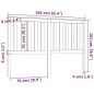 vidaXL Cabecero de cama madera maciza de pino 166x6x101 cm vidaXL Cabecero de cama madera maciza de pino 166x6x101 cm