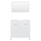 vidaXL Conjunto de muebles de baño madera contrachapada blanco vidaXL Conjunto de muebles de baño madera contrachapada blanco