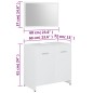vidaXL Conjunto de muebles de baño madera contrachapada blanco vidaXL Conjunto de muebles de baño madera contrachapada blanco