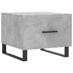 vidaXL Mesa de centro madera de ingeniería gris hormigón 50x50x40 cm