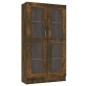 vidaXL Vitrina madera contrachapada roble ahumado 82,5x30,5x150 cm vidaXL Vitrina madera contrachapada roble ahumado 82,5x30,5x150 cm