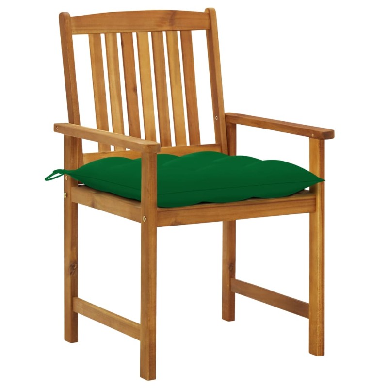 vidaXL Sillas de jardín con cojines 4 unidades madera maciza de acacia vidaXL Sillas de jardín con cojines 4 unidades madera maciza de acacia