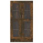 vidaXL Vitrina madera contrachapada roble ahumado 82,5x30,5x150 cm vidaXL Vitrina madera contrachapada roble ahumado 82,5x30,5x150 cm