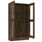 vidaXL Vitrina madera contrachapada roble ahumado 82,5x30,5x150 cm vidaXL Vitrina madera contrachapada roble ahumado 82,5x30,5x150 cm