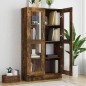 vidaXL Vitrina madera contrachapada roble ahumado 82,5x30,5x150 cm vidaXL Vitrina madera contrachapada roble ahumado 82,5x30,5x150 cm