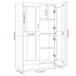vidaXL Vitrina madera contrachapada roble ahumado 82,5x30,5x150 cm vidaXL Vitrina madera contrachapada roble ahumado 82,5x30,5x150 cm
