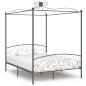 vidaXL Estructura de cama con dosel metal gris 180x200 cm vidaXL Estructura de cama con dosel metal gris 180x200 cm
