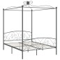 vidaXL Estructura de cama con dosel metal gris 180x200 cm vidaXL Estructura de cama con dosel metal gris 180x200 cm